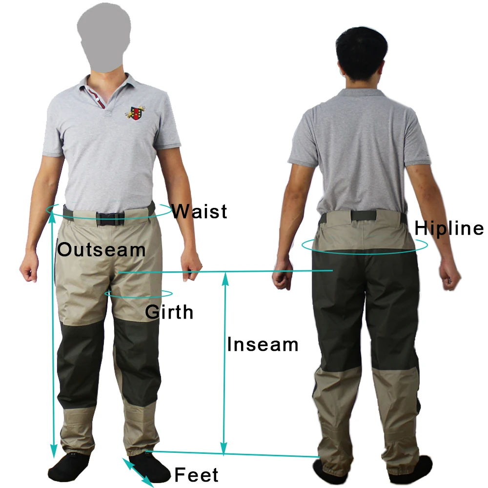 Pantalones de caña de pescar con mosca, pantalones impermeables duraderos, transpirables, con cintura y Media - imagen 5