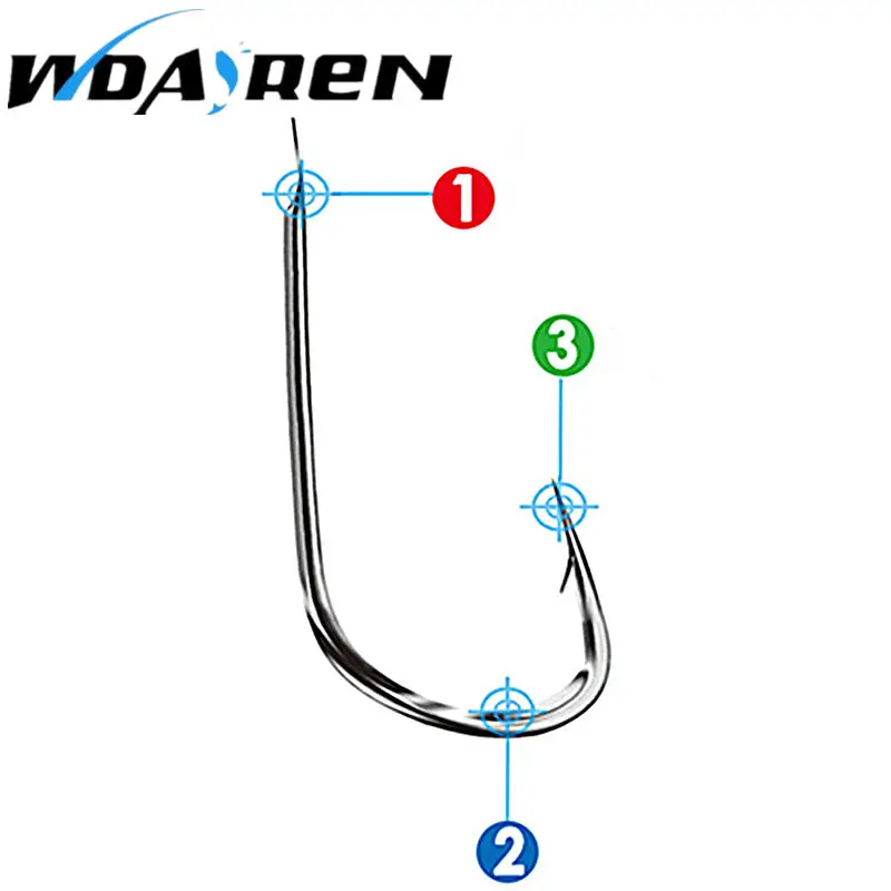 Anzuelos duraderos de Maruseigo para pesca de carpa, ganchos duraderos de color negro, sin anillo, para agua salada y dulce, gamakatsu, 1 #-14 #, 10 unids/lote - imagen 3
