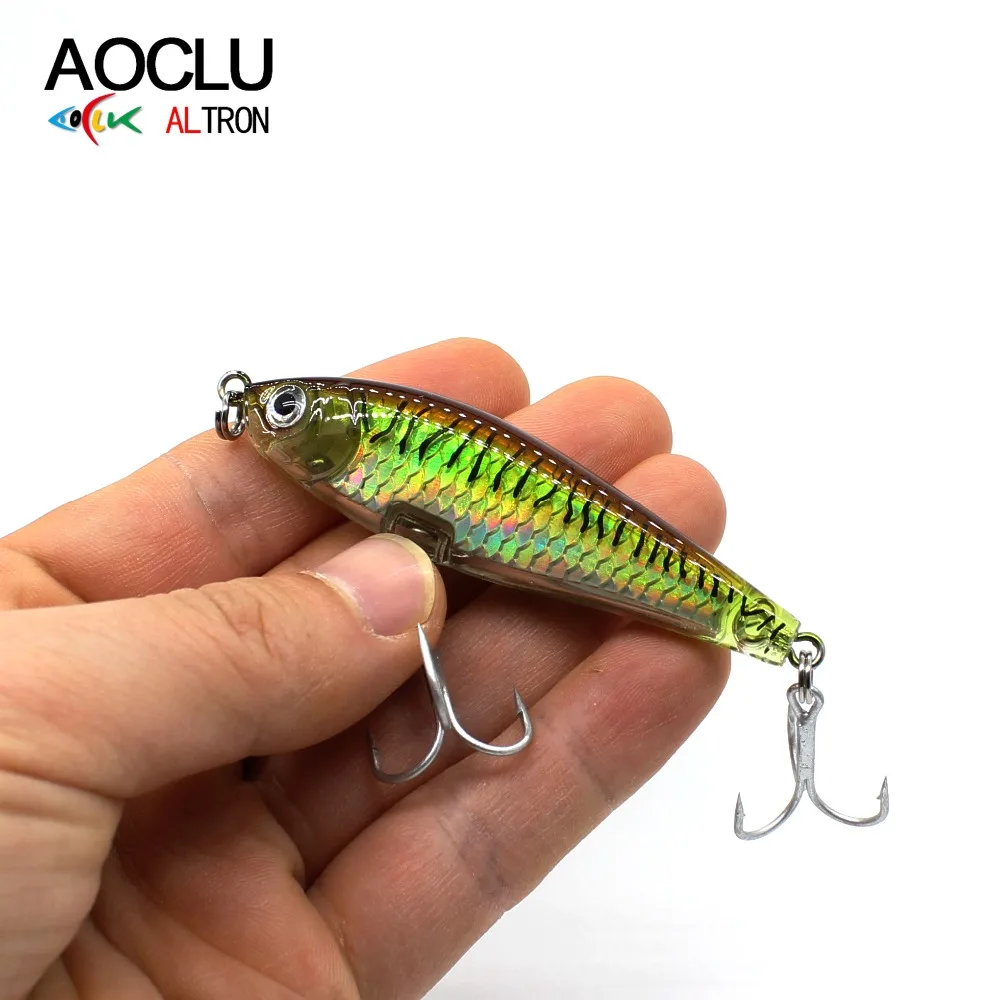 AOCLU-palo de lápiz que se hunde duro, señuelo de cebo duro, pared interior, escamas brillantes para trucha de lubina de clase Alll, pesca en agua salada, 70mm, 8,5g - imagen 5