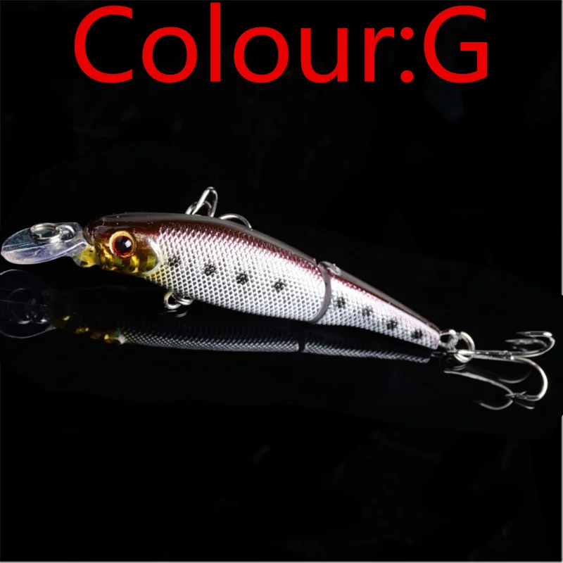 Señuelo de piscardo Artificial, anzuelos triples, Crankbait, aparejos de pesca, 1 unidad, 2 secciones, 8,8 cm, 7,4g, FA-272 - imagen 4