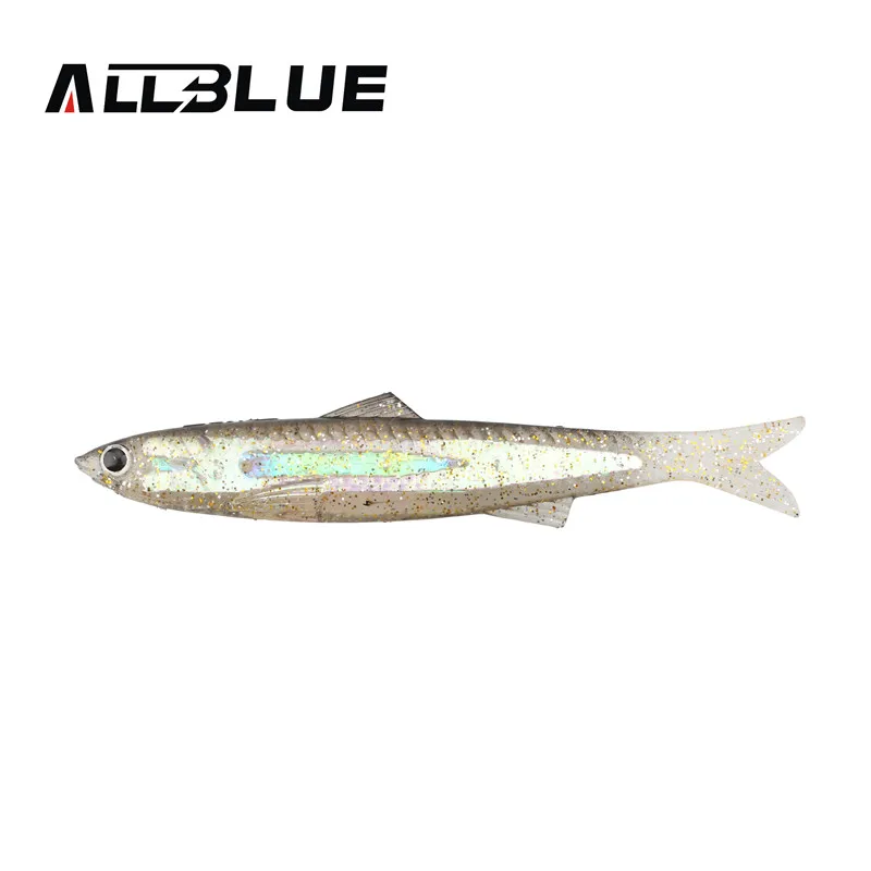 ALLBLUE-señuelo de pesca suave, cebo de silicona Flexible para pececillos, Swimbait, de plástico, 12,5g/13,5 cm, 2 unids/lote - imagen 5