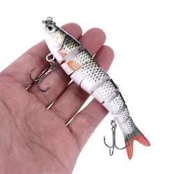 HENGJIA Swimbait multiarticulada 13,7 cm para lubina que se hunde