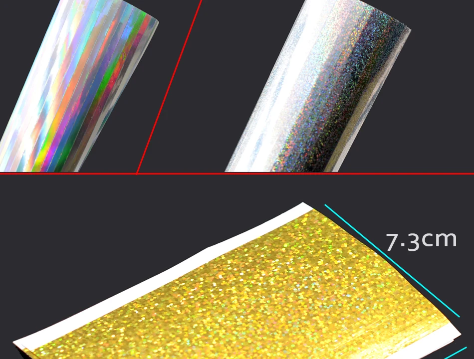 Aplicación de la cinta holográfica sobre señuelo