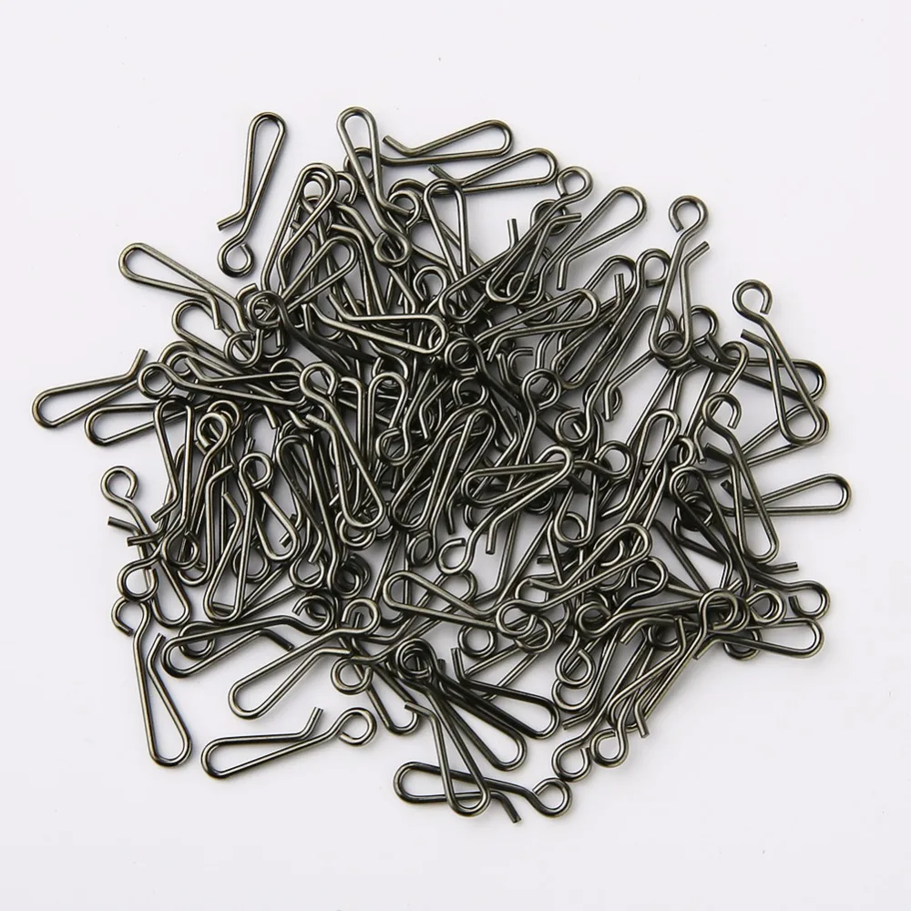 Conector de aparejos a presión de acero inoxidable, accesorios de pesca, anzuelo de línea de señuelo, herramienta de carpa, aparejo de Pin, anillos sólidos de mar, 50 piezas, 1 caja - imagen 5