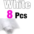 8Pcs White
