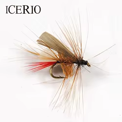 ICERIO-cebo de pesca con mosca de espuma Caddis, 10 unidades, trucha seca, Mayfly, #14
