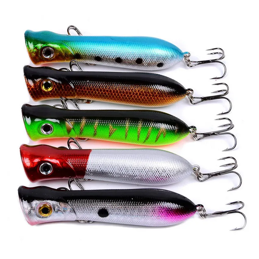 Anzuelos artificiales de 8,5 cm, 11g, 6 #, aparejos de pesca, señuelo Popper, Wobbler, Crankbait de agua superior para invierno, 1 ud. - imagen 4