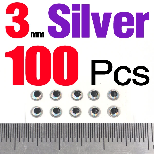 3mm Silver 100pcs