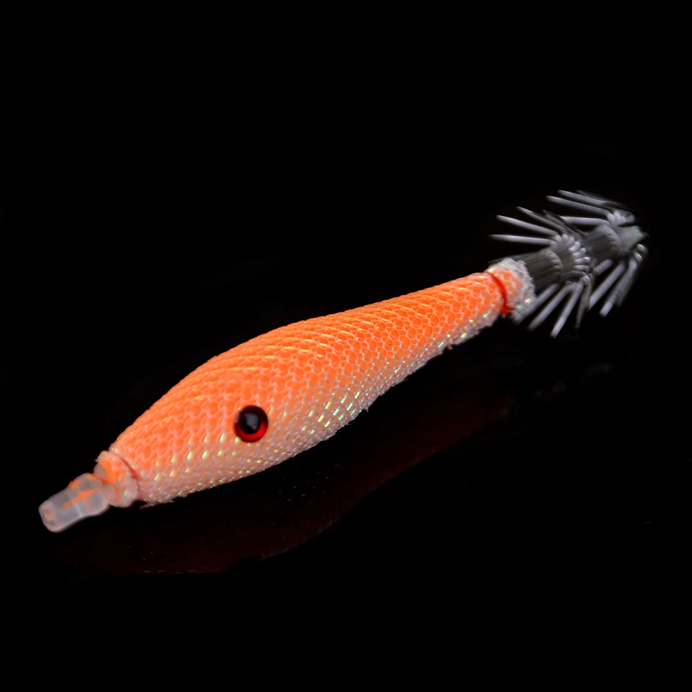 FiSH KING-señuelo luminoso de Pesca en el mar, anzuelo de pulpo de calamar suave, aparejos de Pesca Vissen, cebo artificial, 5 piezas, 9cm, 8g - imagen 2