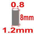 1.2x8mm  100pcs