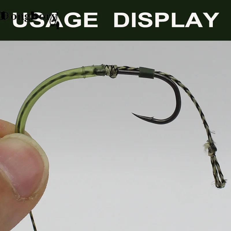 Accesorios de pesca de carpa, 40 Uds., sin anzuelo de piscina, alineador de goma, manga de gancho, Terminal alineador de línea, aparejos de pesca, aparejo de pelo giratorio - imagen 2