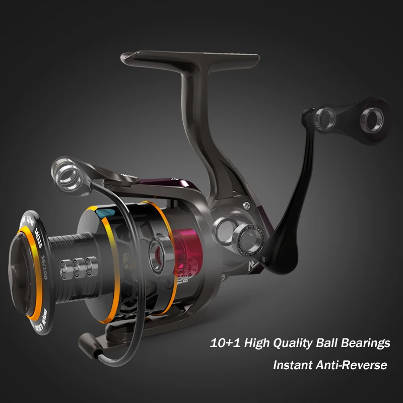 Carrete giratorio MEREDITH-DAFNE KEEN, arrastre de carbono, potencia máxima de arrastre, lubina, Lucio, carretes de pesca de carpa, 5,2:1, 2000, 3000, 4000, 12kg - imagen 4