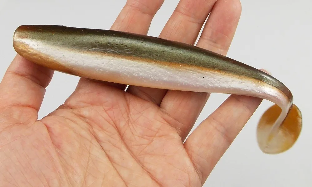 KESFISHING-señuelo de Pesca grande ES, fácil brillo, 180mm, cebos artificiales de plástico blando, cola de paleta, Leurre Souple para agua salada - imagen 5