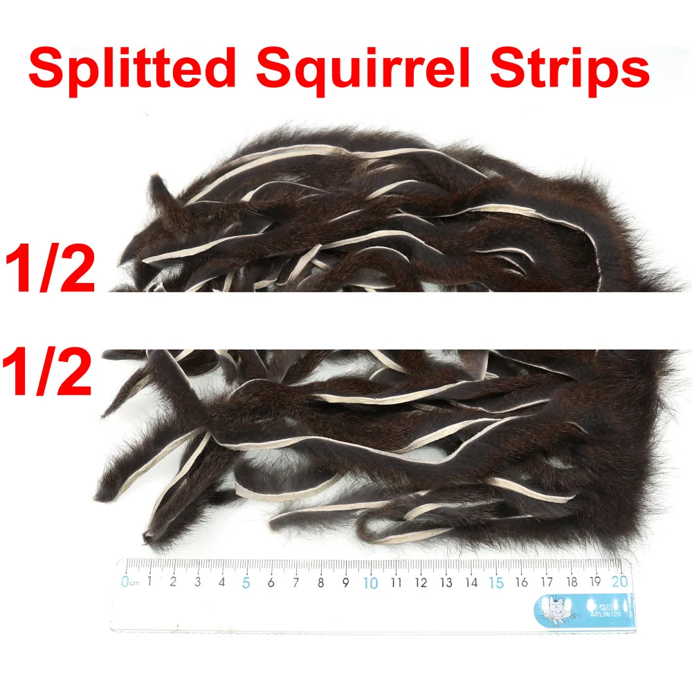 Bimoo-tiras Zonker para atar moscas, Micro Zonker de Color Natural, 2mm ~ 3mm, mitad 1/2 - imagen 2