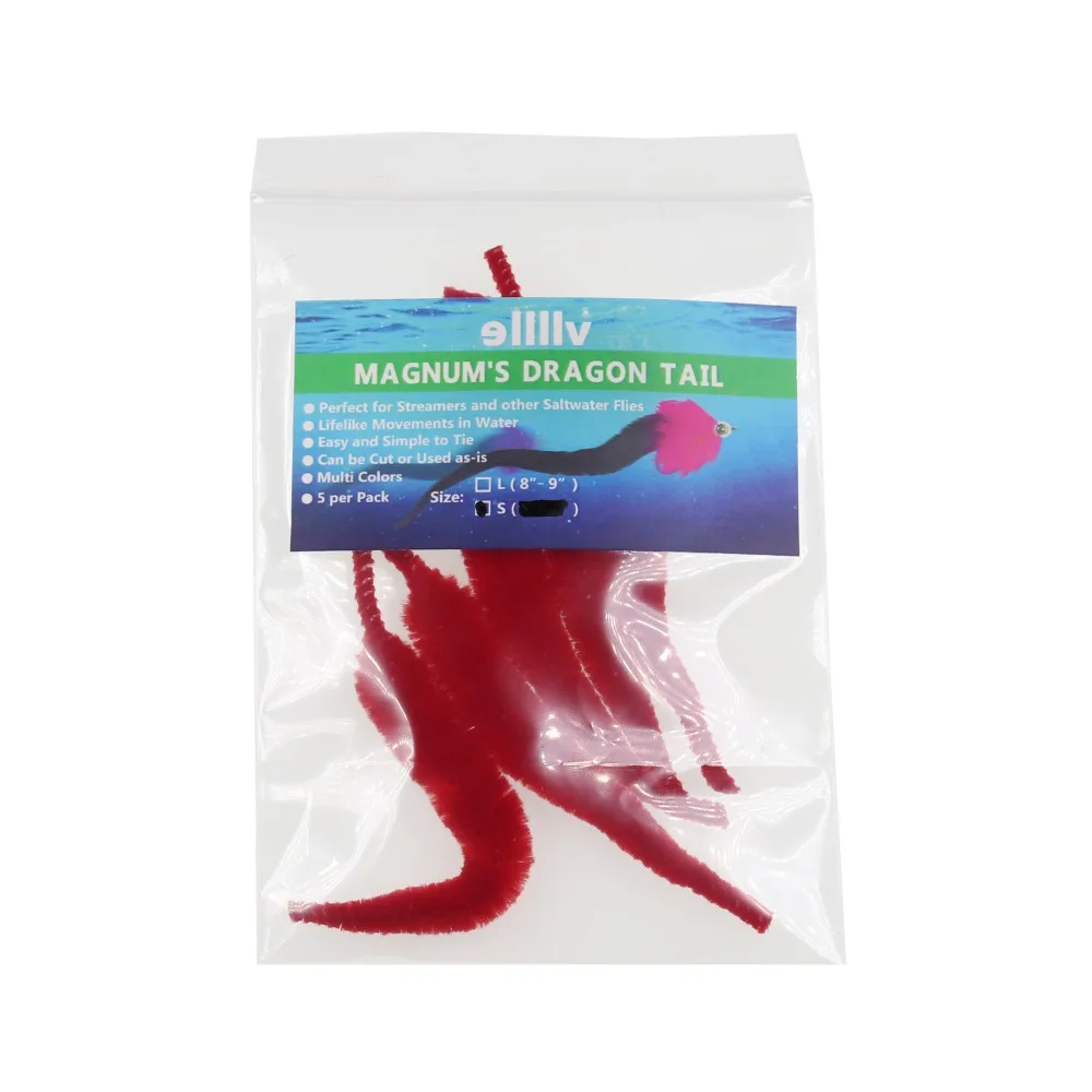 Bimoo-10 Uds. De cola de dragón de 9cm, Señuelos de Pesca de agua salada, cebo, Streamer, moscas - imagen 5