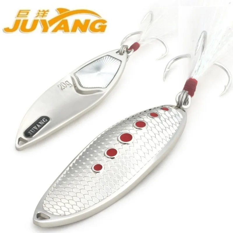 JUYANG-señuelo de Metal con cuchara giratoria, Señuelos de Pesca de 7g, 10g, 15g, 20g, cebos duros, Material metálico de capa completa, aparejos de pesca - imagen 3