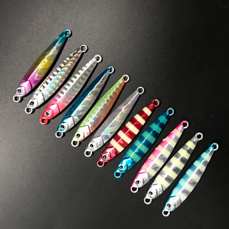 Señuelo de pesca Jigbait de fundición larga Shore, 10g, 5,2 cm, plantillas de Metal artificiales, cebo duro, 1 pieza en oferta - imagen 3