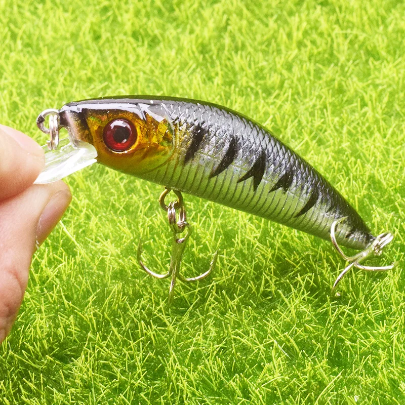 Señuelos de Pesca de pececillos, 1 pieza, 70mm, 8g, plástico Artificial flotante, Wobblers, aparejos, manivela, Swimbait, señuelo duro, Crankbait, WD-285 de Pesca - imagen 2