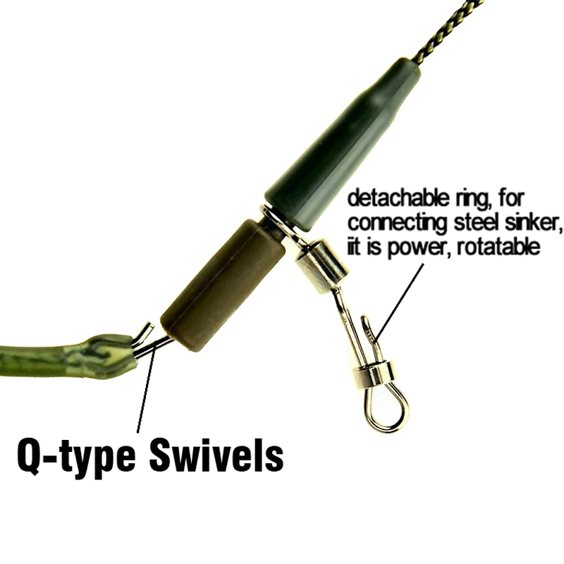 MNFT 2 juegos/lote juego de anzuelos para aparejos de pesca de carpa (versión ligera) hecho a mano de alta calidad - imagen 2