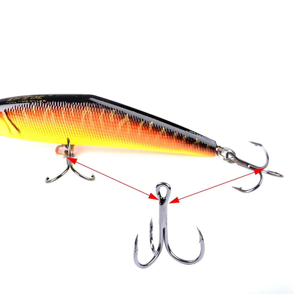 Anzuelos triples de pesca volcados de acero rico en carbono FTK 3/0 # -1 # 10 piezas 2 # -4 # 15 piezas 4 # -14 # Aparejos de pesca con triple anzuelo, señuelo duro de 20 piezas - imagen 3