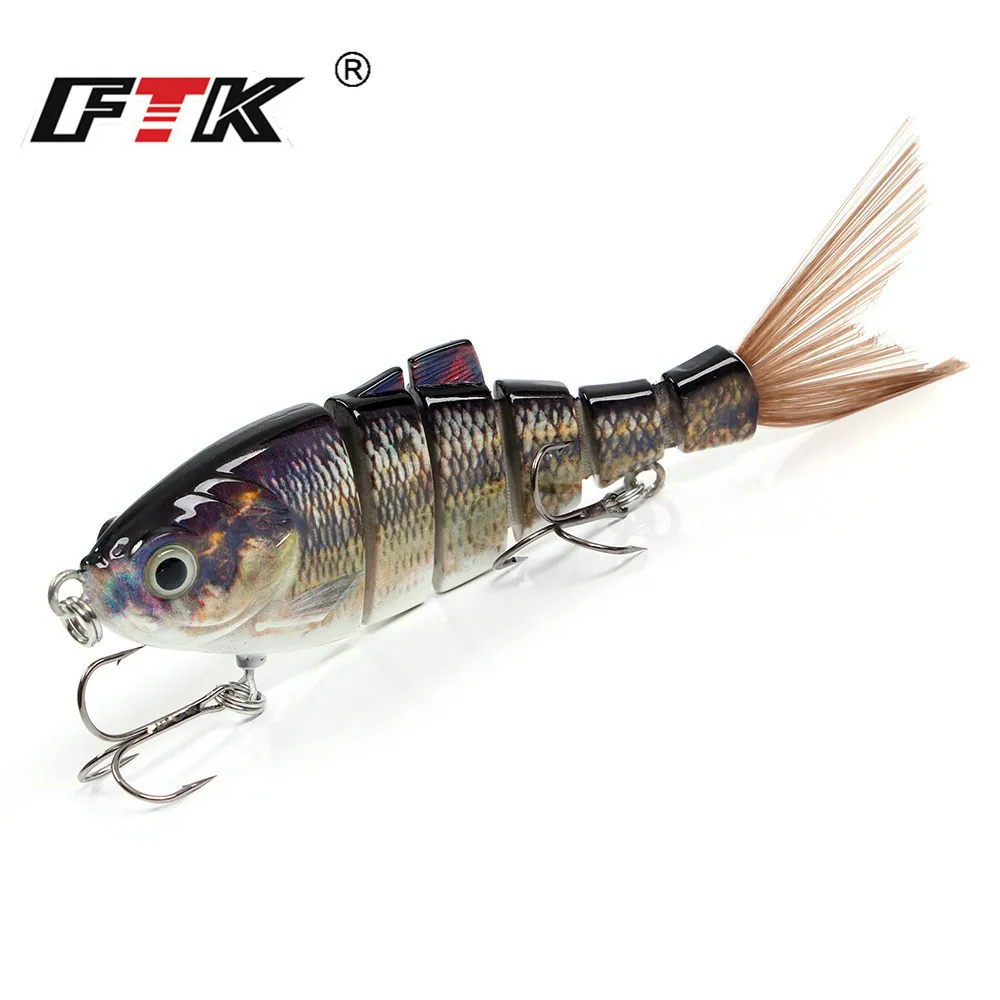 FTK-señuelo de pesca multiarticulado, 44g, pececillo que se hunde, 12,8 cm, 6 segmentos, Crankbaits para lubina, cebo duro, Wobblers, Jerkbait - imagen 2