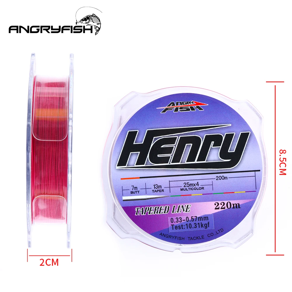 ANGRYFISH gran oferta Henry 220m hilo de pescar de nailon fuerte monofilamento multicolor - imagen 2