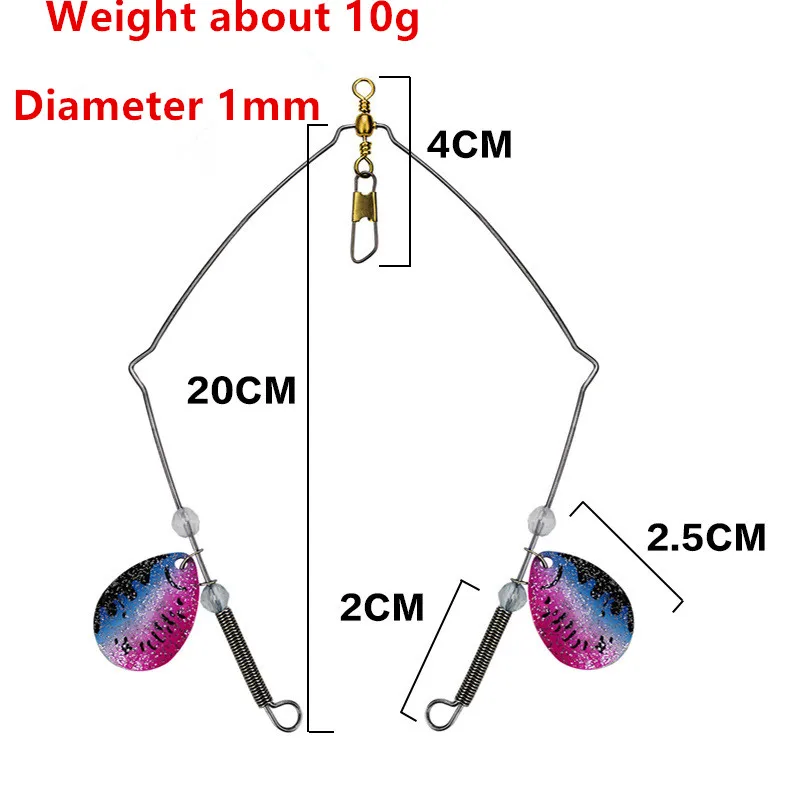 Accesorios de aparejos de pesca en el océano, alambre de bucle, aparejo de señuelo para viajero, soporte de equilibrio de ataque de grupo, gancho de cuchara de rotación de 360 grados dividido - imagen 2