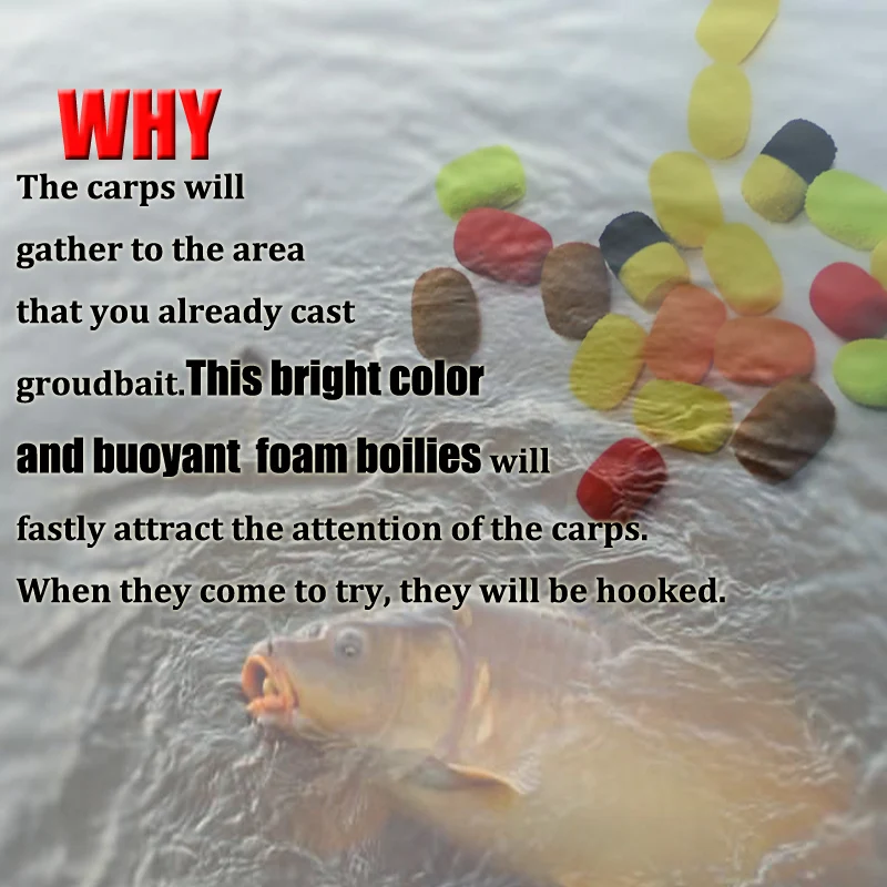 20 piezas cilindro cebo de pesca de carpa espuma Boilie Pop Ups gancho cebos de pescado señuelo 8mm Zig Rig espuma marrón rojo Terminal aparejos - imagen 5