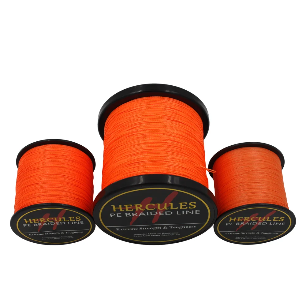 Línea de pesca trenzada Hercules, 4 hebras, fuerte, 500M, PE, línea de pesca de carpa marina, Tresse Peche Angeln, 6LB-100LB, 13 colores - imagen 5