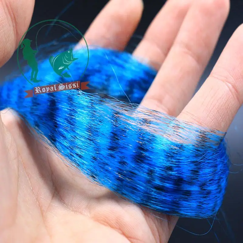 Tiras de pelo sintético para moscas, fibra de pececillos, color negro, 10 colores surtidos, 10 paquetes - imagen 2