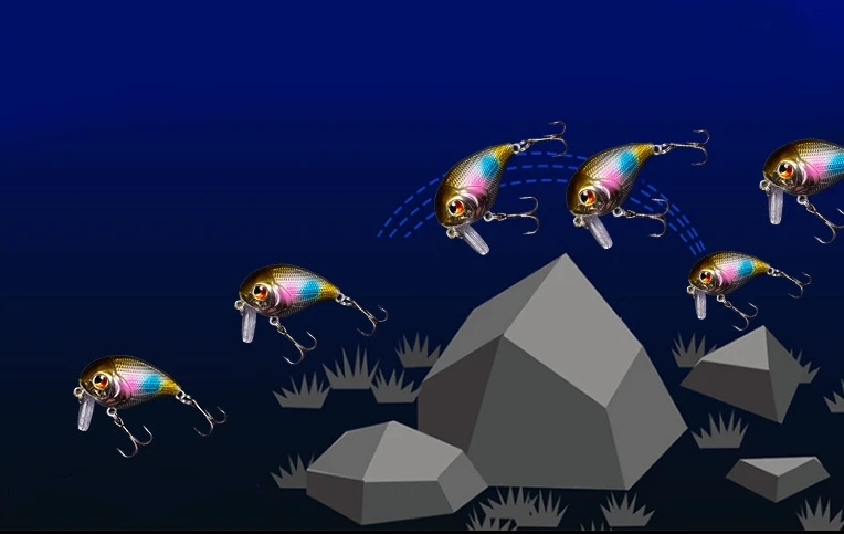 Mini señuelo de pesca Crankbait flotante, cebo duro Artificial, Swimbait, Minnow, trucha, lubina, carpa, aparejos de pesca, 4,5 cm, 7,4g - imagen 4