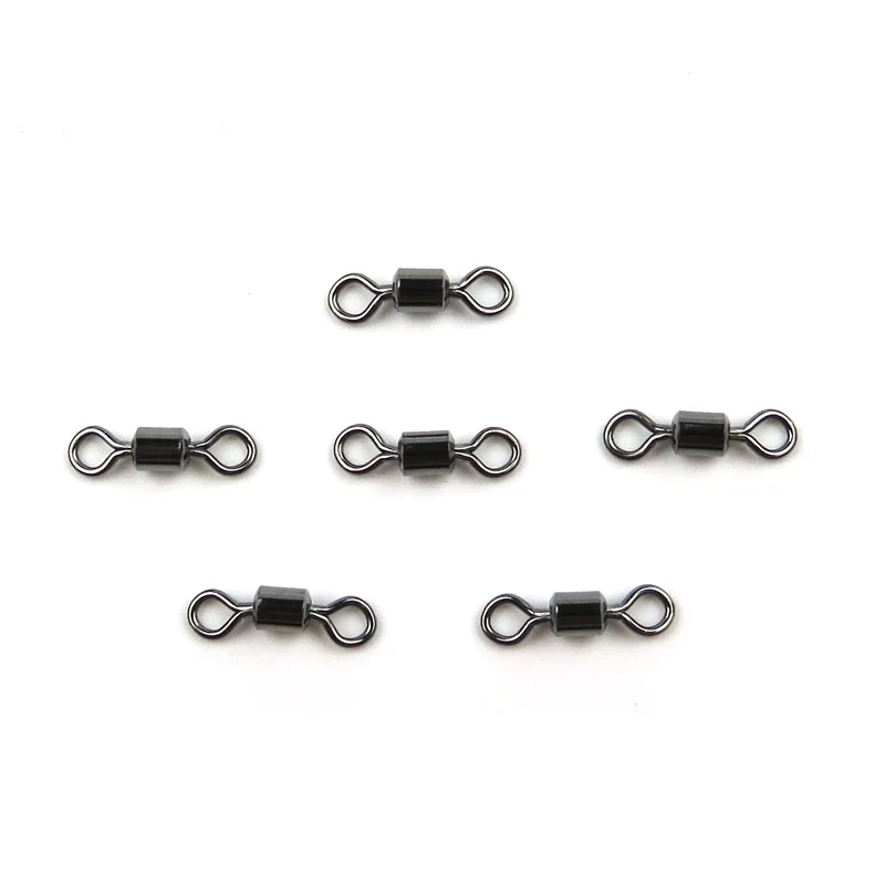 Conector giratorio de pesca, accesorios de pesca de mar, anillos sólidos, tamaño 4 #, 100 piezas - imagen 4