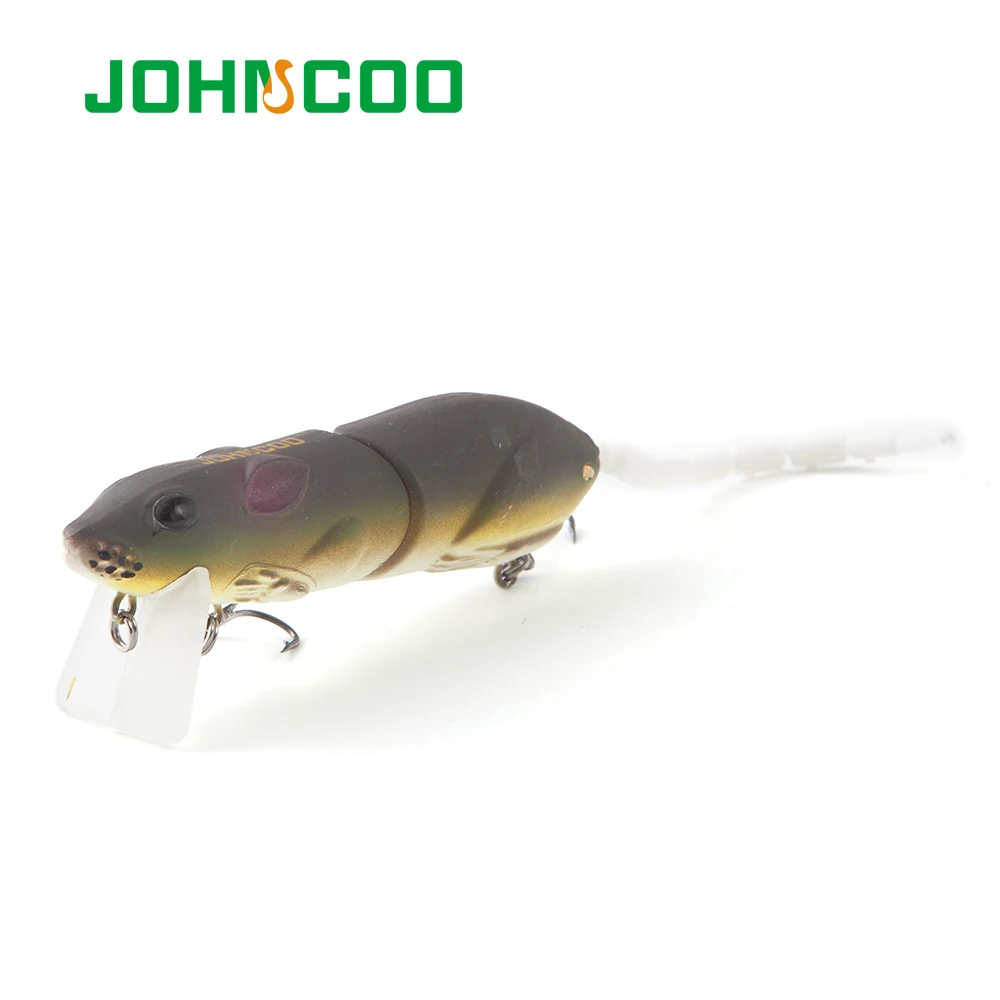 JOHNCOO-señuelo de pesca Artificial de plástico, 2 segmentos, 80mm, 15,5g, Wobblers, Crankbait, Lucio, biónica, ratón - imagen 5