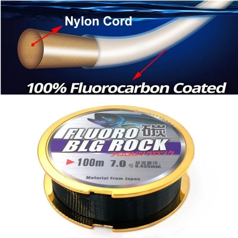 Mavllos-línea de pesca de nailon con revestimiento de fluorocarbono, líder superfuerte de 100m, fibra de carbono, monofilamento de carpa, pesca con mosca - imagen 2