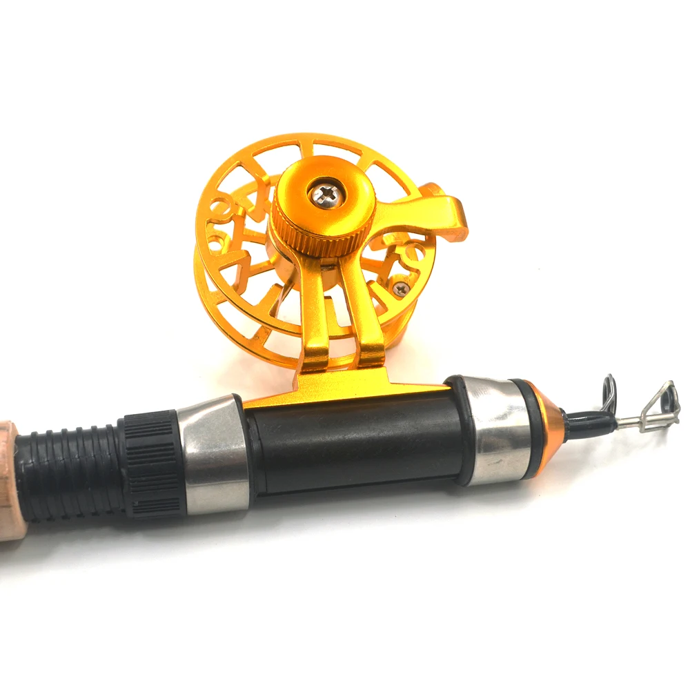 MNFT-caña de pescar telescópica en hielo, carrete giratorio, rueda de pesca, aparejos de pesca combinados, juego de carrete de pesca en hielo de invierno, 1 Juego - imagen 5