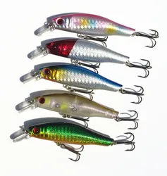 Señuelo de pececillo de pesca, cebo Artificial con manivela viva, 8cm, 8g, captura de peces, señuelos artificiales para buceo, 0,5-1,5 m, 1 pieza en oferta