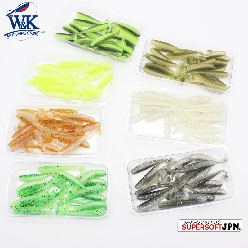 Señuelos de Pesca de agua dulce, cebo suave, Mini Shad Drop Shot, Texas Rig, 5 cm, 7 colores, 20 unidades/Pk - imagen 5