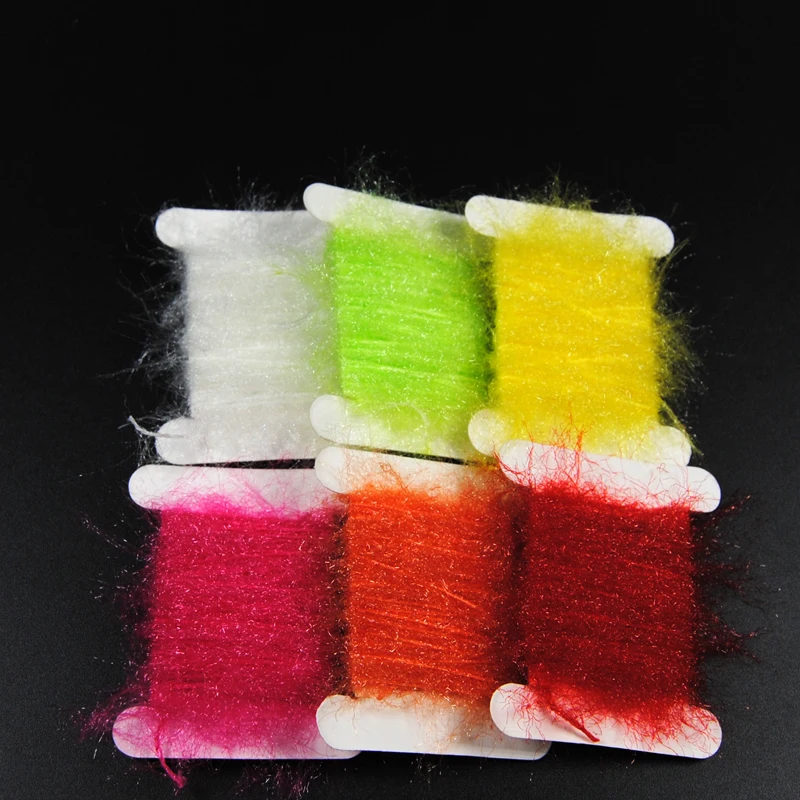 Bimoo-Hilo de línea de doblaje de moscas brillantes, gusano de arena, moscas, Material de atado de moscas, ninfa, 5 metros por tarjeta - imagen 3