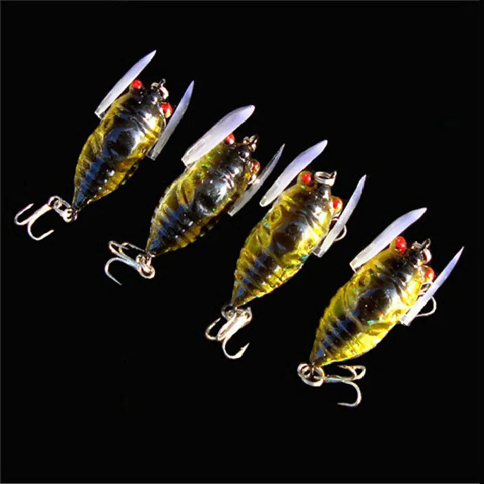 Señuelo de pesca de insectos, anzuelos de púa triple, aparejos de pesca, cebo Artificial, 6g, 4cm, 1 ud. - imagen 2