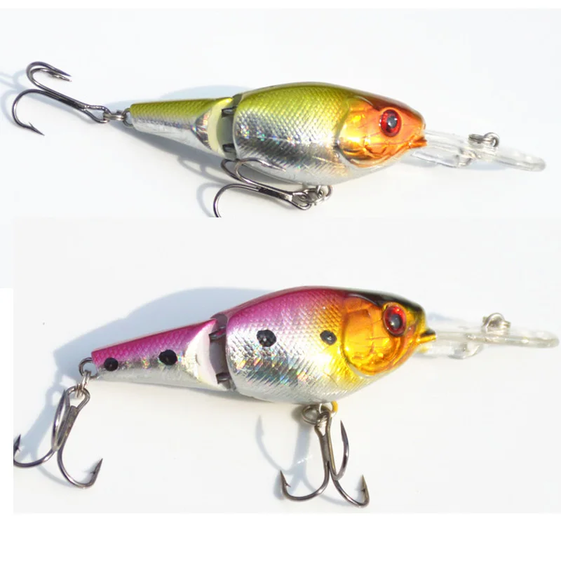 Señuelo de pesca de dos segmentos Swimbait placa de lengua larga cebo de manivela señuelos de mar 9cm 10,5g cebo de articulación Artificial peces 1 piezas - imagen 3