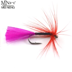 MNFT Mosca Húmeda con Serpentina Barba Roja y Cola Abanico Rojo Rosa