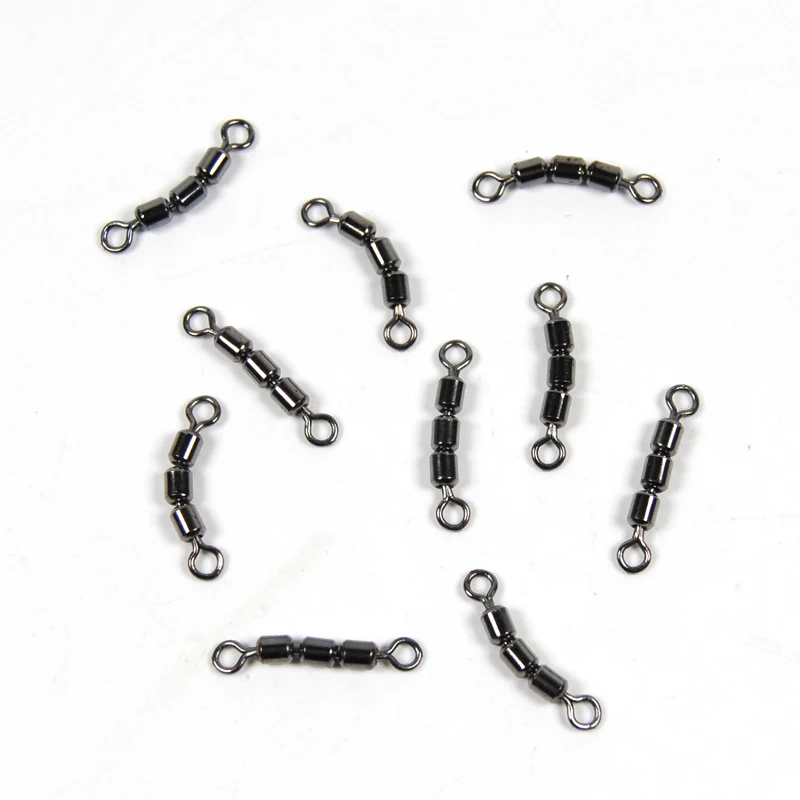 10 unids/bolsa de eslabones giratorios de 3 secciones, accesorios de aparejos de pesca, aparejos de aparejo de cobre #6 #7 #8 #10 - imagen 3