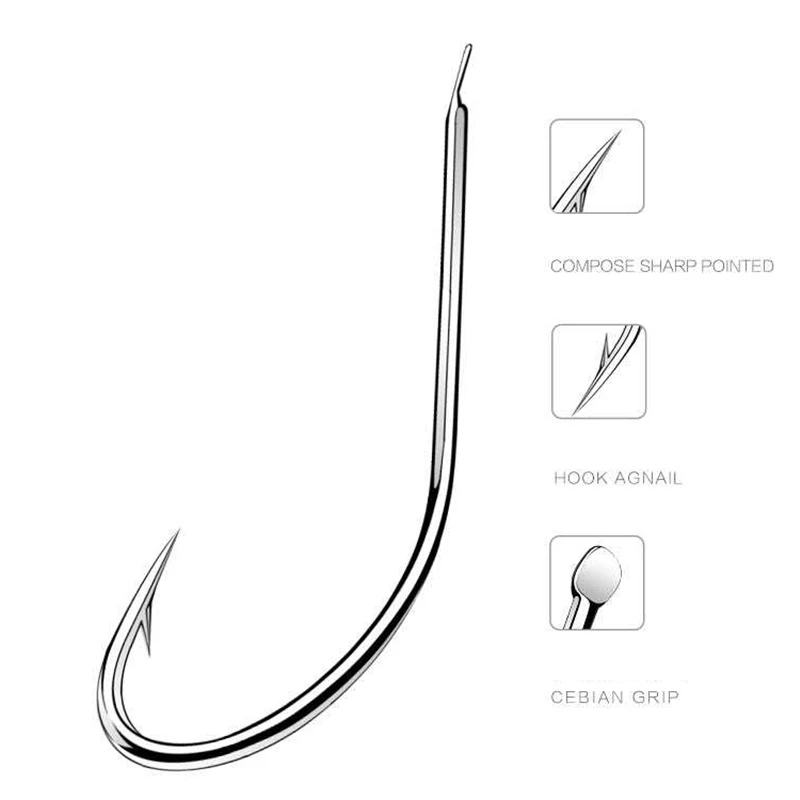 Iseama-anzuelo de pesca de carpa circular, herramienta de anzuelo de Japón, tamaño 1 # To14 #, 100 unids/caja - imagen 3