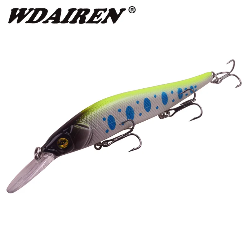 Señuelo de Pesca Minnow, 1 Uds., 13,5 cm, 16g, suspensión, pausa Wobbler, cebo duro Artificial, Crankbaits, Pesca, lubina, carpa, Lucio, aparejos de Pesca - imagen 4