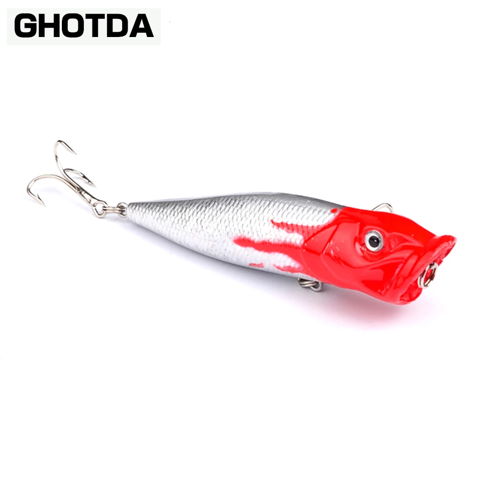 Whopper Plopper-señuelo de pesca, 1 unidad, 12g, 85mm, Topwater Popper - imagen 4