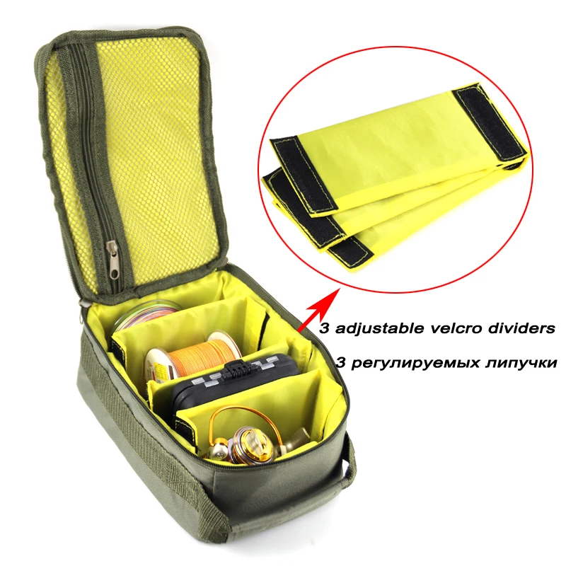 Bolsa de aparejos de pesca Oxford de gran capacidad, carrete de pesca portátil, gancho de señuelo, bolso de almacenamiento, funda de carrete de pesca al aire libre, PJ154 - imagen 5