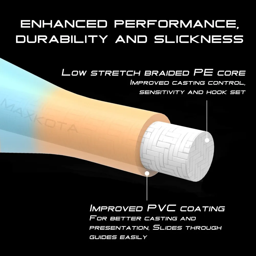 Maximumcatch 100 pies línea de mosca de doble color WF flotante con dos bucles soldados color beige claro y azul eléctrico - imagen 5