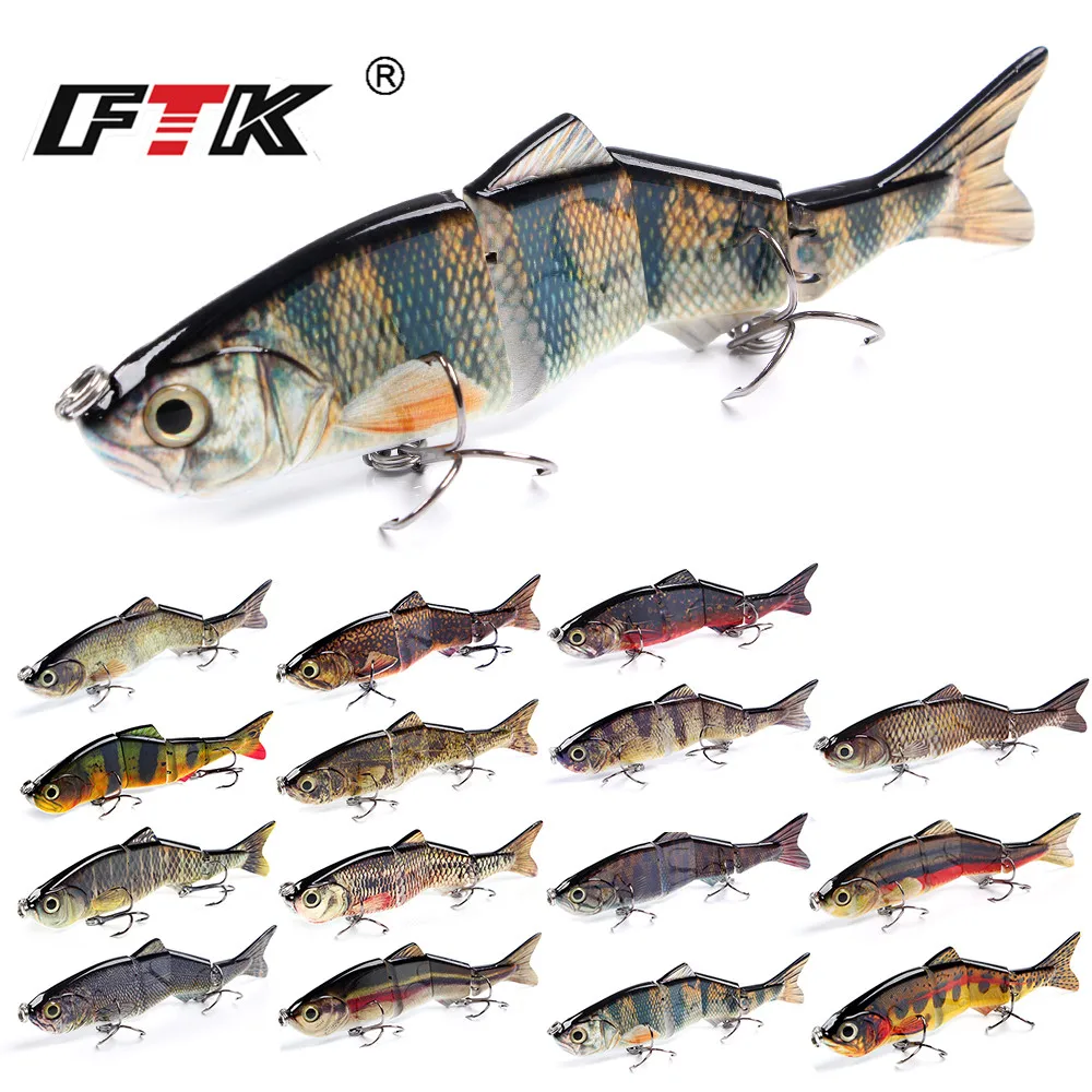 FTK-señuelo de pesca duro de 4 segmentos, pececillo, 36g, 15cm, Swimbait multiarticulado, cebo Artificial para pesca, Wobblers de lubina - imagen 2