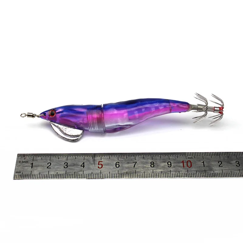 Anzuelo de calamar con batería reemplazable, cebos electrónicos LED para camarones, cebo duro, señuelo falso, equipo para atrapar pulpo, accesorios, 8 Uds. - imagen 2