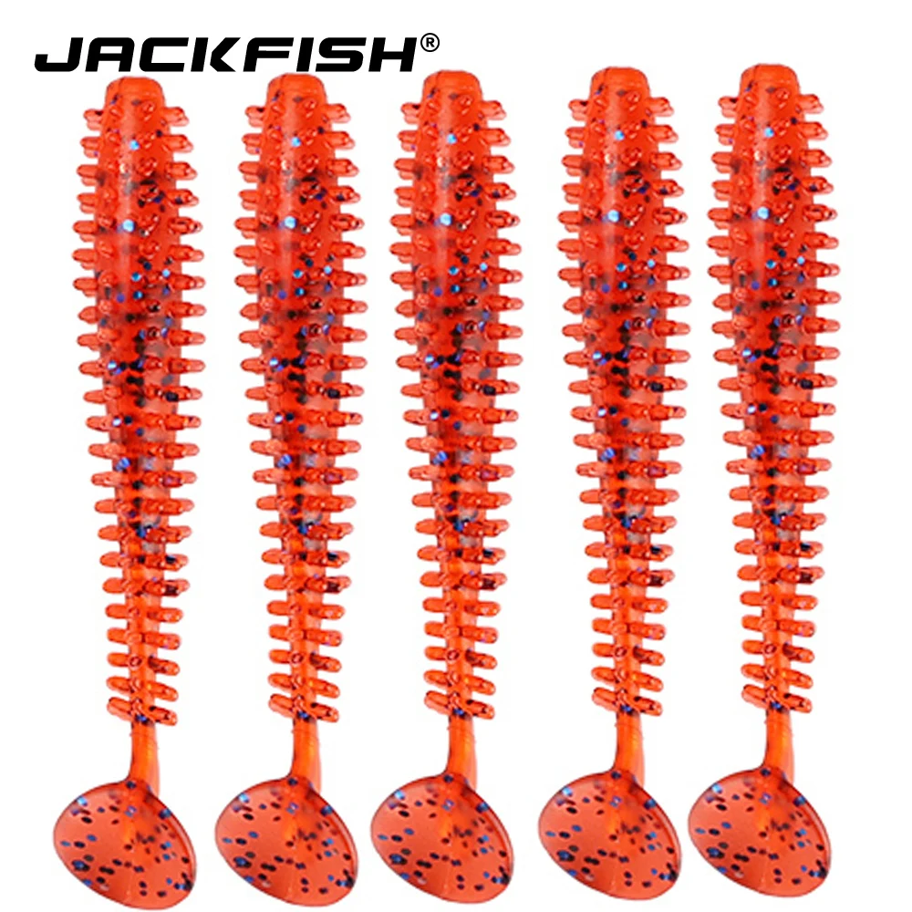 JACKFISH-Señuelos de Pesca de silicona, cebos artificiales Wobblers blandos, aparejos de pesca de carpa Shad, 5cm /1G, 5 unidades por lote - imagen 3